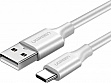 ���� ������ USB 2.0 AM to USB-C 0.5m 3.0A (18W) Nickel Plating US287 White Ugreen (60120)