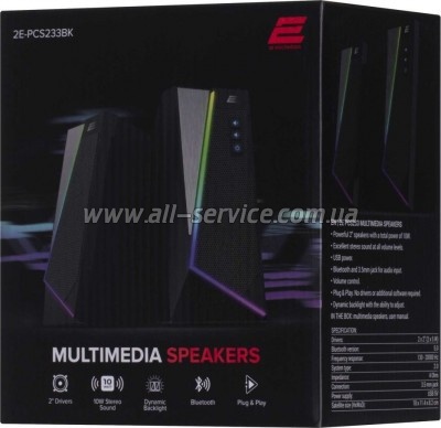   2E PCS233 RGB USB Black (2E-PCS233BK)