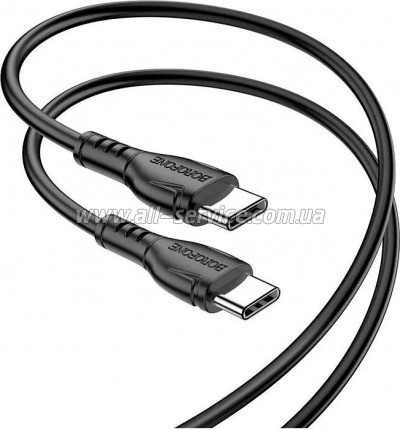 ���� ������ USB-C to USB-C 1.0m 60W Triumph BX51 black BOROFONE (6931474751669)
