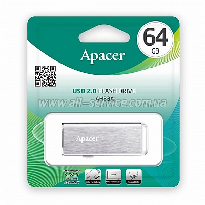  Apacer 32GB AH33A Silver USB 2.0 (AP32GAH33AS-1)