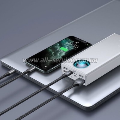   Baseus Amblight Digital Quick 30000mAh 65W, White (PPLG000102)