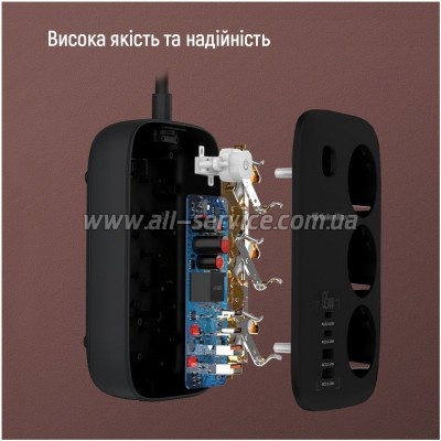 ������� ������ ������� ColorWay CW-CHE34PDB 3 ���/ 4USB GaN3 Pro (CW-CHE34PDB)