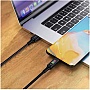���� ������ USB 2.0 AM to USB-C 1.2m 3A nylon with LED C7-04 black Acefast (6974316282785)