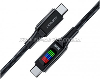 ���� ������ USB-C to USB-C 1.2m 100W with display C7-03 Acefast (6974316282778)