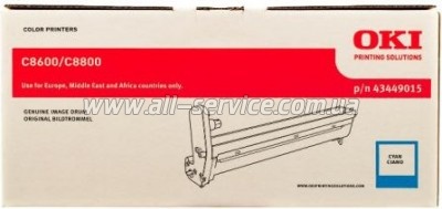 ����-�������� OKI C8600/ 8800 Cyan (43449015)