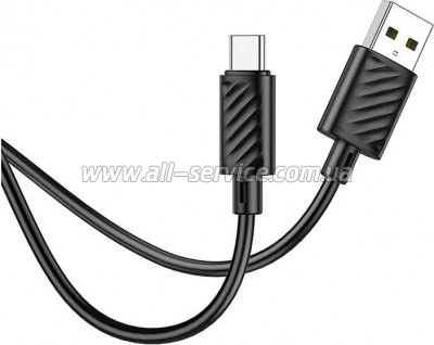 ���� ������ USB 2.0 AM to USB-C 1.0m X88 Gratified black HOCO (6931474783349)