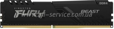     DDR4 32GB 3600 MHz Fury Beast Black Kingston Fury (ex.HyperX) (KF436C18BB/32)