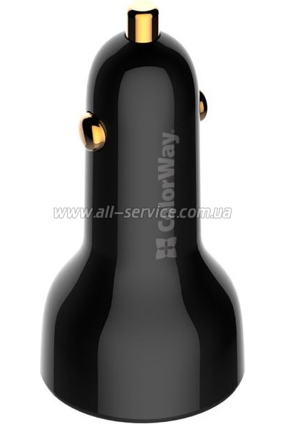   ColorWay Power Delivery PPS USB USB-A + USB-C Black (CW-CHA044PD-BK)