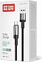 ���� ������ USB 2.0 AM to USB-C 2.0m 6A braided wire black ColorWay (CW-CBUC097-BK)