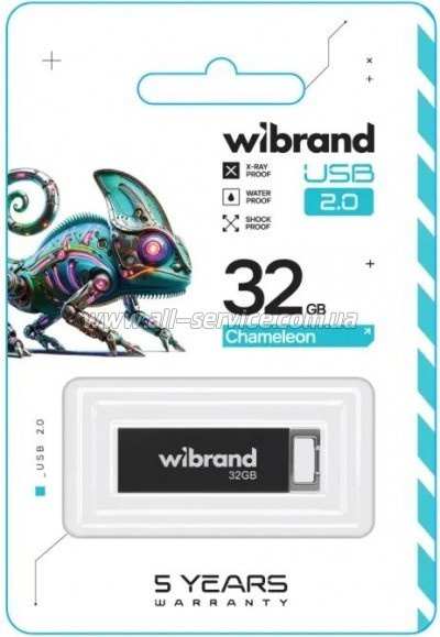  Wibrand 32GB Chameleon Black USB 2.0 (WI2.0/CH32U6B)