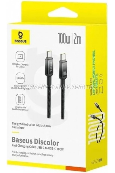 ���� ������ USB-C to USB-C 1.0m 100W black Baseus (P10374902111-00)