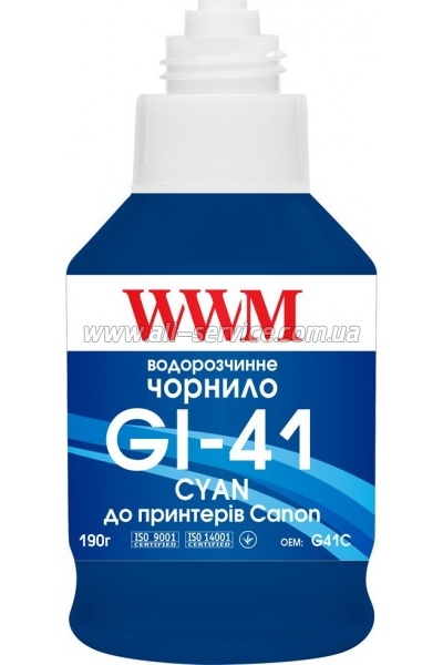  WWM GI-41 Canon Pixma G2420/ 3420 140 Cyan (G41C)