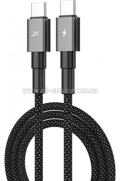 ���� ������ USB-C to USB-C 1.0m 100W black Grand-X (CC-08B)