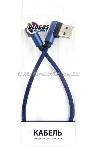 ���� ������ USB 2.0 AM to USB-C 0.25m blue Dengos (NTK-TC-UG-SHRT-SET-BLUE)