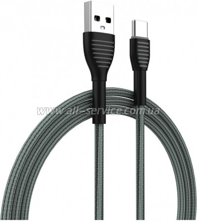 ���� ������ USB 2.0 AM to USB-C 1.0m ColorWay (CW-CBUC041-GR)