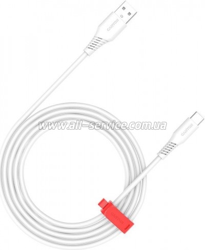 ���� ������ USB 2.0 AM to USB-C 1.2m 18W White Canyon (CNS-AC18SC12W)