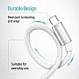 ���� ������ USB 2.0 AM to USB-C 2.0m 3A zinc alloy braided white ColorWay (CW-CBUC099-WT)