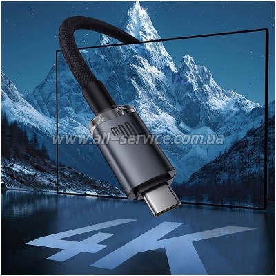 ���� ������ USB-C to USB-C 1.5m 100W USB3.2 20Gb black Baseus (P10318204111-00)