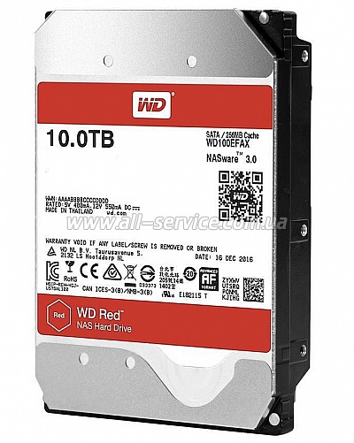 ��������� WD SATA 10TB 6GB/S 256MB/RED (WD100EFAX)