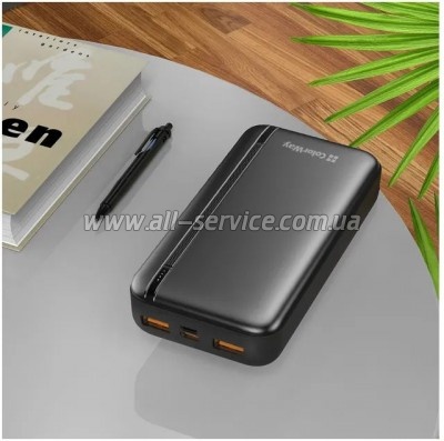   ColorWay 20 000 mAh Portable Charger (USB/QC3.0 + USB-C/PD/22.5W) Black (CW-PB200LPB4BK-PD)