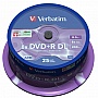  Verbatim DVD+R 8.5 GB/240 min 8x Cake Box 25 (43757) Double Layer