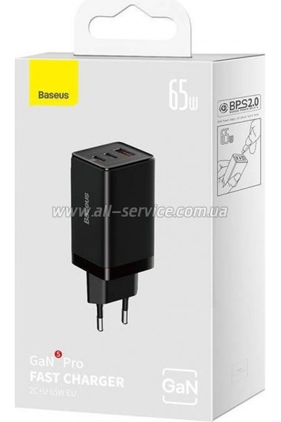 �������� ���������� Baseus 2xUSB-C 65W 1.0m black (CCGP120201)