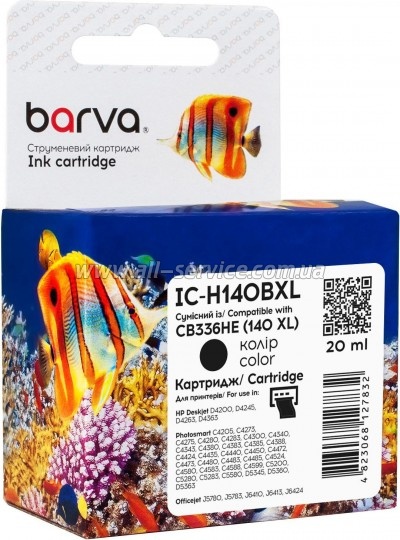  Barva HP 140XL black  CB336HE (IC-H140BXL)