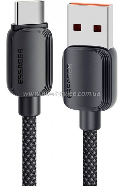 Дата кабель USB 2.0 AM to USB-C 1.0m 100W black Essager (EXC7A-WL01-P) Дата кабель USB 2.0 AM to USB-C 1.0m 100W black Essager (EXC7A-WL01-P)