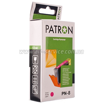 КАРТРИДЖ CANON CLI-8M (PN-8) MAGENTA PATRON NEW! КАРТРИДЖ CANON CLI-8M (PN-8) MAGENTA PATRON NEW!