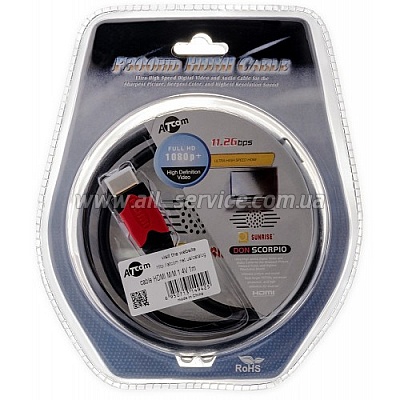  ATCOM HDMI-HDMI VER 1.4 for 3D Red/Gold 1.0m (14942)