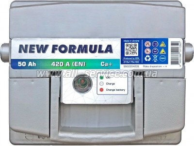 ����������� ������������� NEW FORMULA 50Ah �� (-/+) 420EN (5502204209)