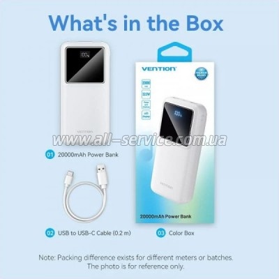 ������� ������������� VENTION 20000mAh 22.5W White (FHLW0)