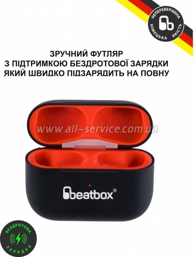 �������� BeatBox PODS PRO 1 Wireless Charging Black-Red (bbppro1wcbr)