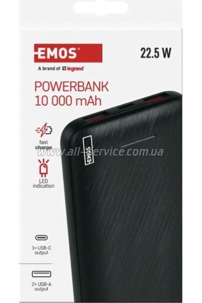 ������� ������������� EMOS 10000mAh Alpha Q3 PD 22.5W black (B0571B)