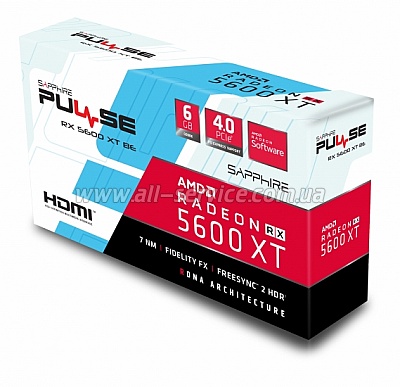  SAPPHIRE Pulse RX 5600 XT BE 6G GDDR6 (11296-05-20G)