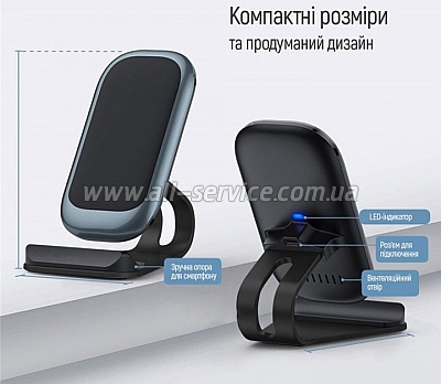   ColorWay Wireless Stand 10W Blue (CW-CHW30Q-BL)
