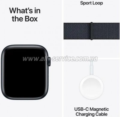 - Apple Watch SE 2024 GPS 44mm Midnight Aluminium Case with Ink Sport Loop (MXEP3QH/A)