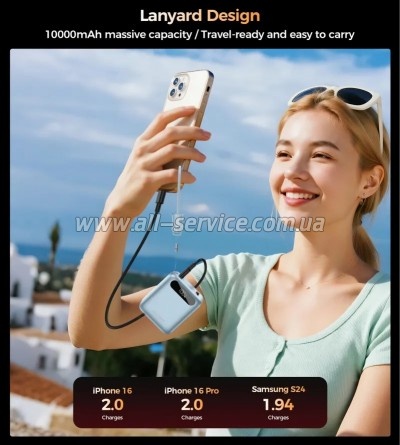 ������� ������������� Choetech 10000mAh 22.5W PD blue (B860-CCLBE)