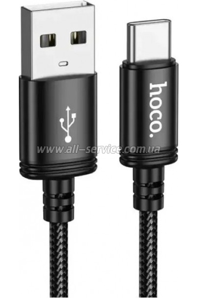 ���� ������ USB 2.0 AM to USB-C 3.0m X91 Radiance black HOCO (6931474788726)