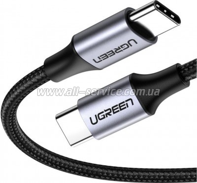 ���� ������ USB-C to USB-C 0.5m 3A 60W US261 black/gray Ugreen (50149)