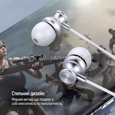  ColorWay 3.5 mm Wired Earphone UrbanBeat White (CW-WD03WT)
