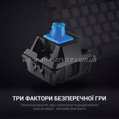  GamePro MK100B Blue Switch LED USB Black (MK100B)