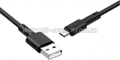 ���� ������ USB 2.0 AM to Micro 5P 1.0m 2.4A silicone BX31 black BOROFONE (6931474710376)