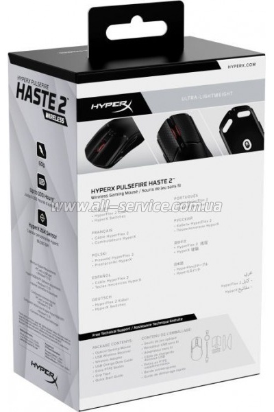  HyperX Pulsefire Haste 2 Wireless Black (6N0B0AA)