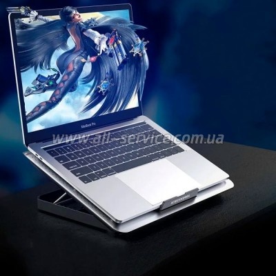    IceCoorel 10-15.6", 1*180mm 580 RPM, 2*USB, 350x225x26mm, Silver (A18)