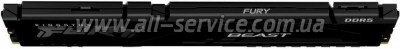     DDR5 16GB 6000 MHz Beast Black XMP Kingston Fury (ex.HyperX) (KF560C30BB-16)