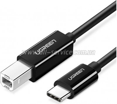 ������ ��� �������� USB-C 2.0 to BM 2.0m US241 black Ugreen (50446)