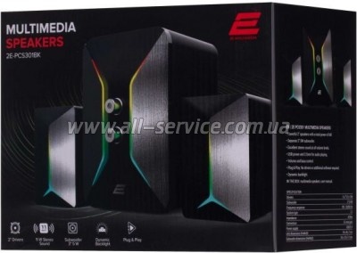   2E PCS301 RGB USB Black (2E-PCS301BK)