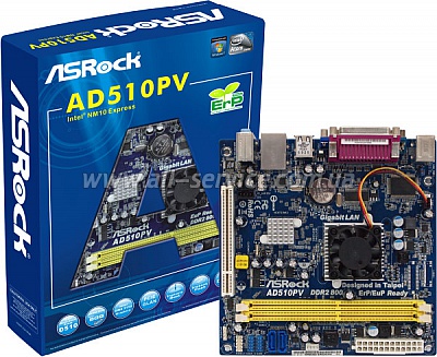   ASROCK Intel NM10/Processor (Atom D510) AD510PV mini-ITX
