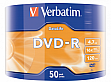  DVD Verbatim 4.7Gb 16X Wrap-box 50pk Extra MATT SILVER (43791)
